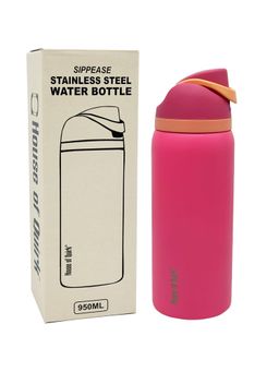 House of Quirk - Sippease Insulated Stainless Steel Water Bottle with Straw 950ML (Pink)