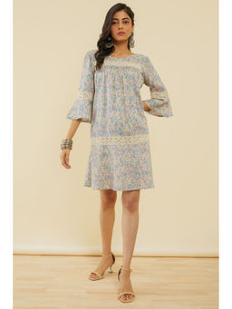 Soch - Women Multi-Color Rayon Ethnic Motifs A-Line Dress