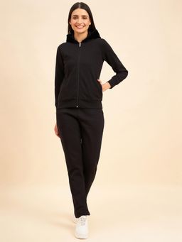 Sweet Dreams - Women Printed Tracksuit - Black