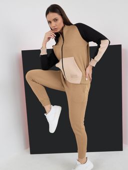 Sweet Dreams - Women Colorblock Tracksuit - Brown