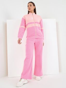 Sweet Dreams - Womens Colorblocked Tracksuit - Pink