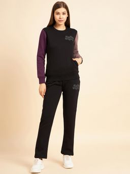Sweet Dreams - Women Printed Tracksuit - Black
