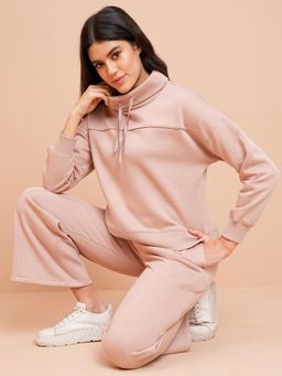 Sweet Dreams - Women Solid Tracksuit - Pink