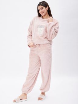 Sweet Dreams - Women Embroidered Tracksuit - Pink