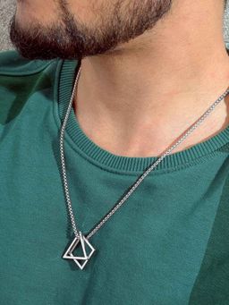 Joker and Witch - Joker & Witch Vortex Men Square and Triangle Necklace