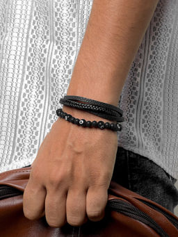 Joker and Witch - Joker & Witch Battle Band Black Mens Bracelet