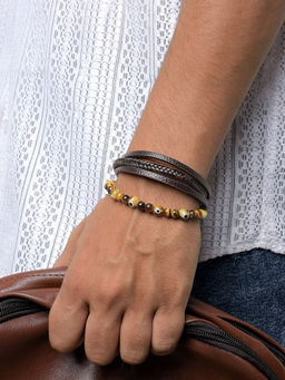 Joker and Witch - Joker & Witch Battle Band Brown Mens Bracelet