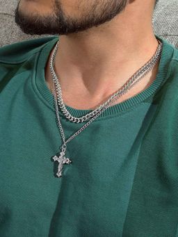 Joker and Witch - Joker & Witch Man Of Steel Mens Layered Necklace