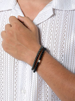 Joker and Witch - Joker & Witch Storm Men Tiger Eye Black Bracelet (Pack of 2)