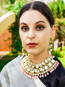 Odette - Gold Mixed Metal Detailing Jewellery Set