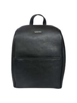 Sassora - Black Premium Leather Women Backpack (S)