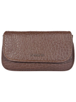 Sassora - Genuine Leather Women Key Case & Coin Pouch Brown (S)