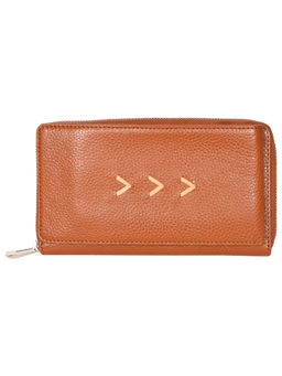 Sassora - Tan Genuine Leather Women Mobile Sling Bag Purse (M)