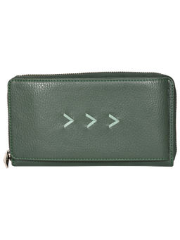 Sassora - Green Genuine Leather Women Mobile Sling Bag Purse (M)