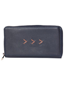 Sassora - Dark Navy Blue Genuine Leather Women Mobile Sling Bag Purse (M)