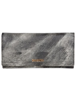 Sassora - Genuine Leather Grey Women RFID Purse (M)
