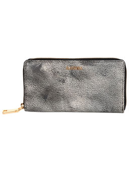 Sassora - Genuine Leather Grey Women RFID Purse (M)
