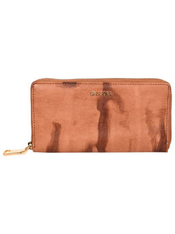 Sassora - Women Tan Genuine Leather RFID Wallet (4 Card Slots) (M)