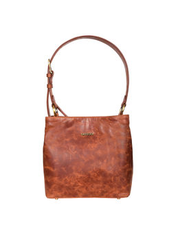 Sassora - Brown Premium Leather Women Shoulder Bag (S)
