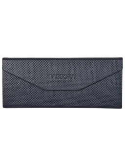 Sassora - Navy Blue Genuine Leather Unisex Foldable Spectacle Case (M)