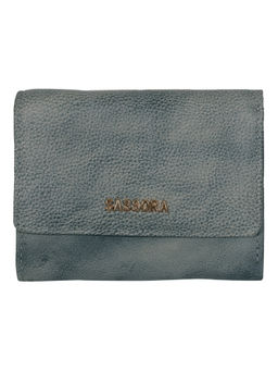 Sassora - Genuine Leather Grey RFID Women Wallet (M)