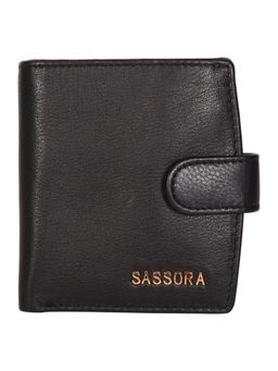 Sassora - Premium Leather RFID Protected Girls Black Wallet (S)