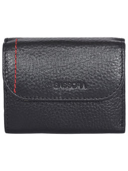 Sassora - 100% Genuine Leather Women Black Wallet (S)