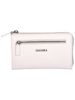 Sassora - White Premium Leather RFID Women Purse Wallet (M)