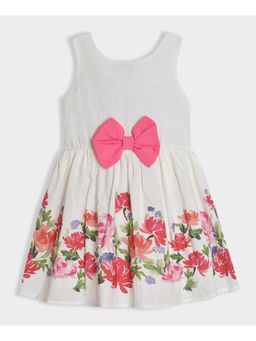 Mi Arcus - Floral Print Round Neck Sleeveless Frock Dress for Girls