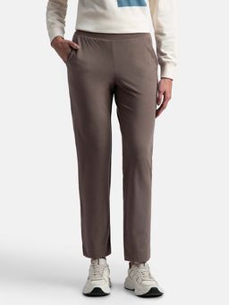 Jockey - 1302 Women Super Combed Cotton Elastane Trackpants - Dark Khaki