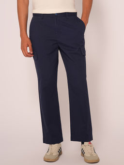 Selected - Navy Blue Mid Rise Cargos