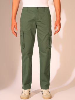 Selected - Green Regular Fit Cargos
