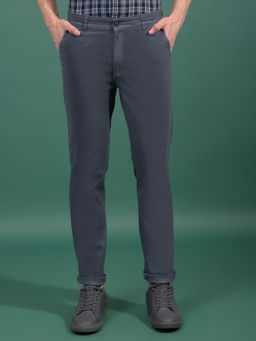 CRIMSOUNE CLUB - Men Navy Blue Printed Trouser