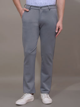 CRIMSOUNE CLUB - Men Grey Printed Knitted Trouser