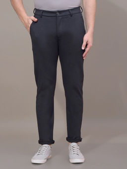 CRIMSOUNE CLUB - Men Navy Blue Printed Trouser