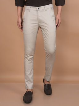 CRIMSOUNE CLUB - Men Beige Trouser
