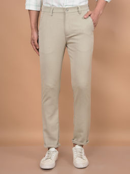 CRIMSOUNE CLUB - Men Khaki Printed Trouser