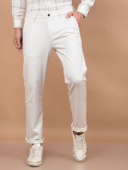 CRIMSOUNE CLUB - Men Beige Printed Knitted Trouser