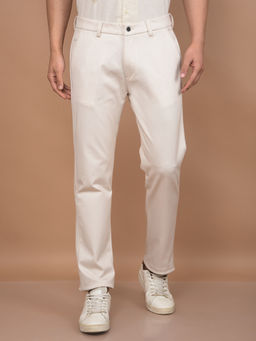 CRIMSOUNE CLUB - Men Beige Printed Knitted Trouser