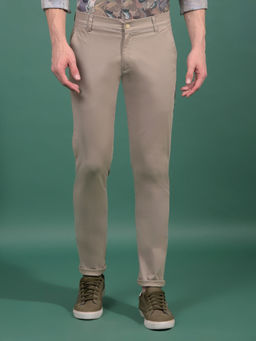 CRIMSOUNE CLUB - Men Khaki Trouser