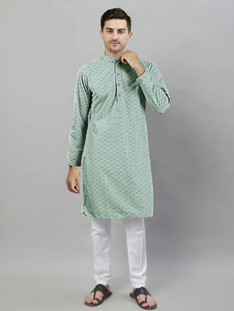 SG LEMAN - Light Green Men Kurta with Pyjama