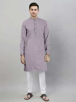 SG LEMAN - Lavender Men Kurta with Pyjama