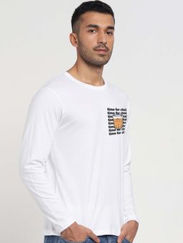 Bewakoof - Men White Typography Printed T-shirt