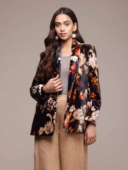 Ritu Kumar - Black Genevieve Floral Blazer