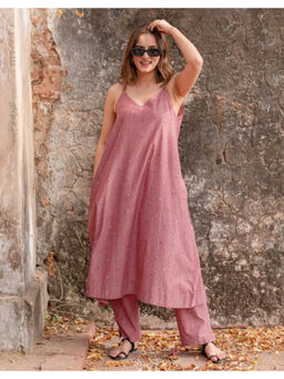 Babli - Pink Self Design Co-Ord Set