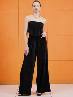 STREET 9 - Black Solid/Plain Co-Ord Set