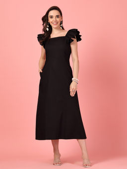 GULABiDRESS - Black Printed Empire 1 Dress