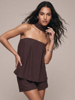 Outzidr - Brown Solid/Plain Co-Ord Set