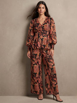 Outzidr - Brown Printed Co-Ord Set