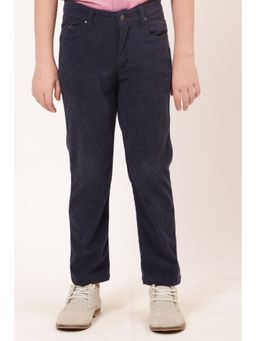 One Friday - Kids Boys Navy Blue Woven Polyester Trouser